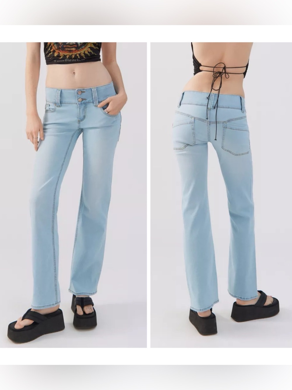 Urban Outfitters BDG Size 24 Mischa Low Rise Flare Stretch Retro Jeans